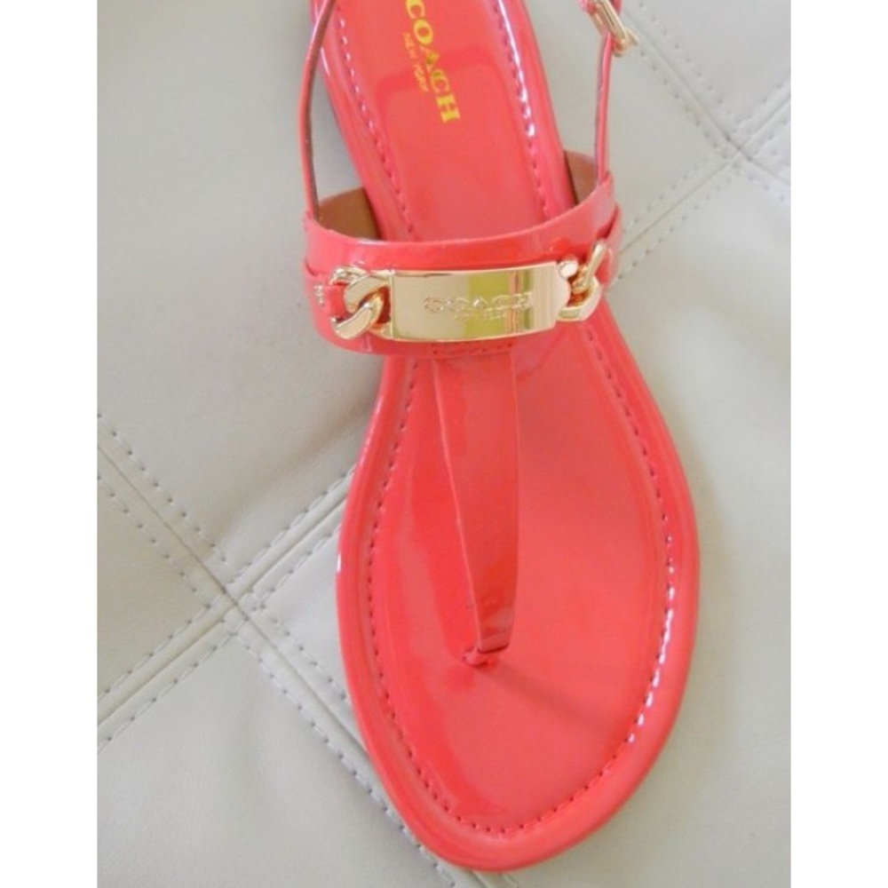COACH coral sandals size 7